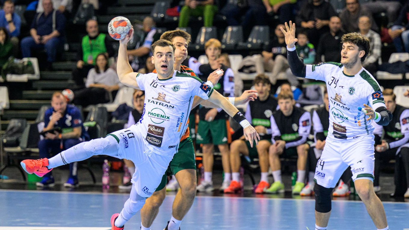 Fotka zo zápasu Tatran Prešov - Hannover-Burgdorf.