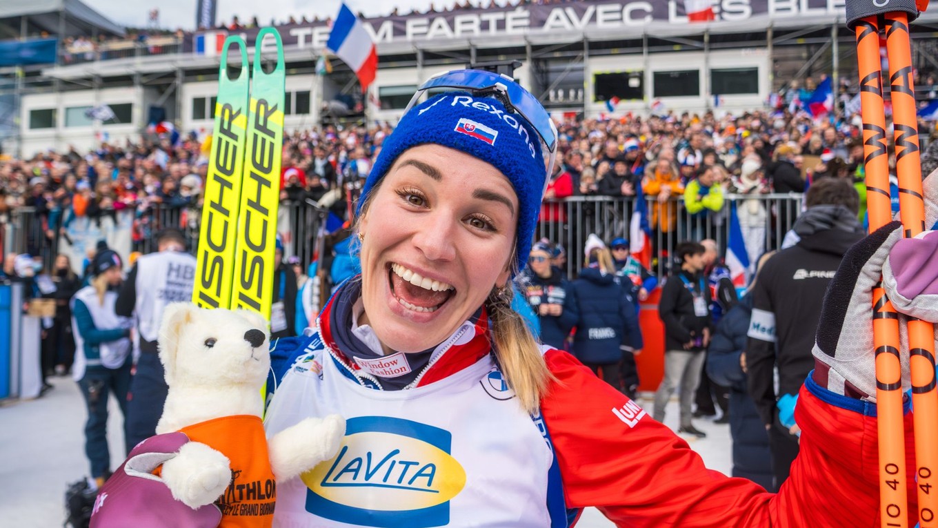 Paulína Bátovská Fialková po stíhacích pretekoch Svetového pohára v Annecy - Le Grand-Bornand.