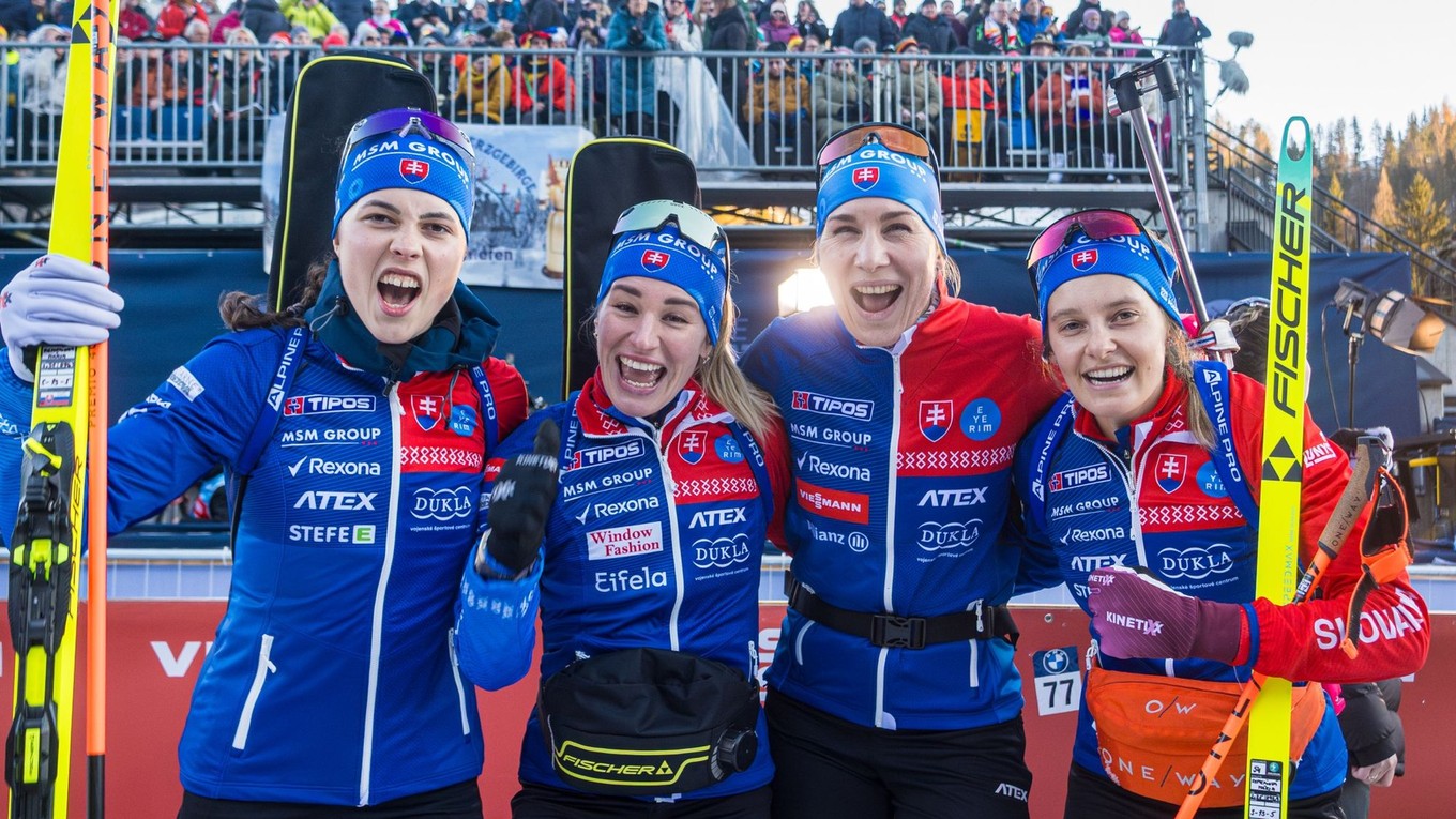 Slovenské biatlonistky po 5. mieste v štafete v Hochfilzene.