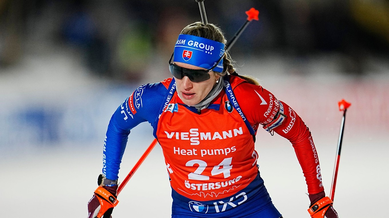 Slovenská biatlonistka Paulína Bátovská Fialková počas šprintu žien na 7,5 km.