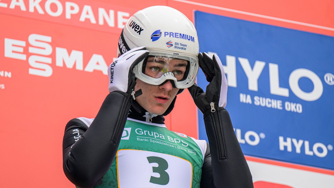 Slovenský reprezentant v skokoch na lyžiach Hektor Kapustík.