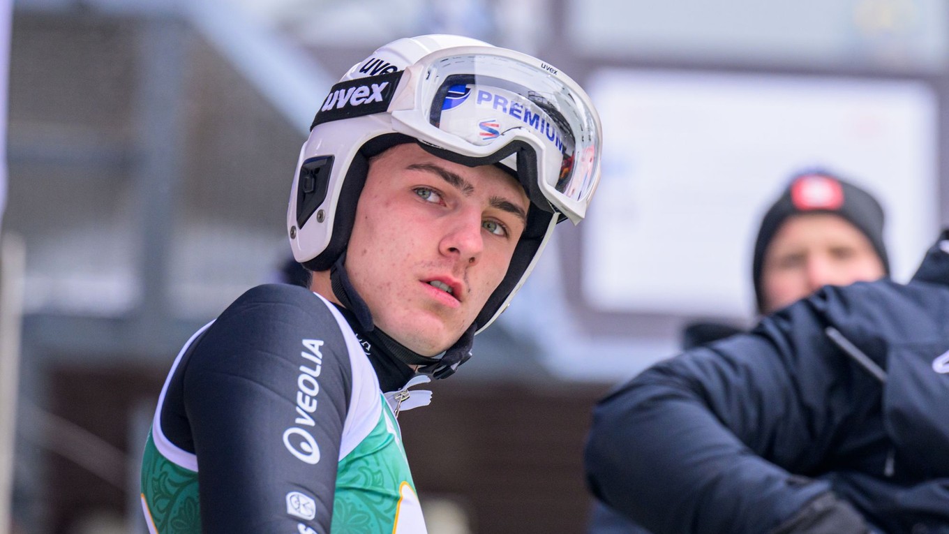 Slovenský reprezentant v skokoch na lyžiach Hektor Kapustík.