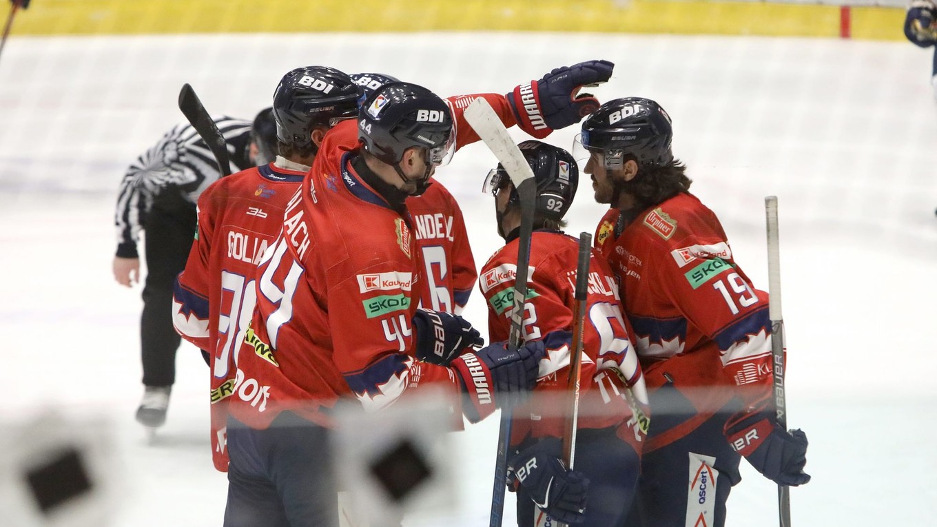 Gólová radosť Zvolena počas zápasu Tipsport ligy.