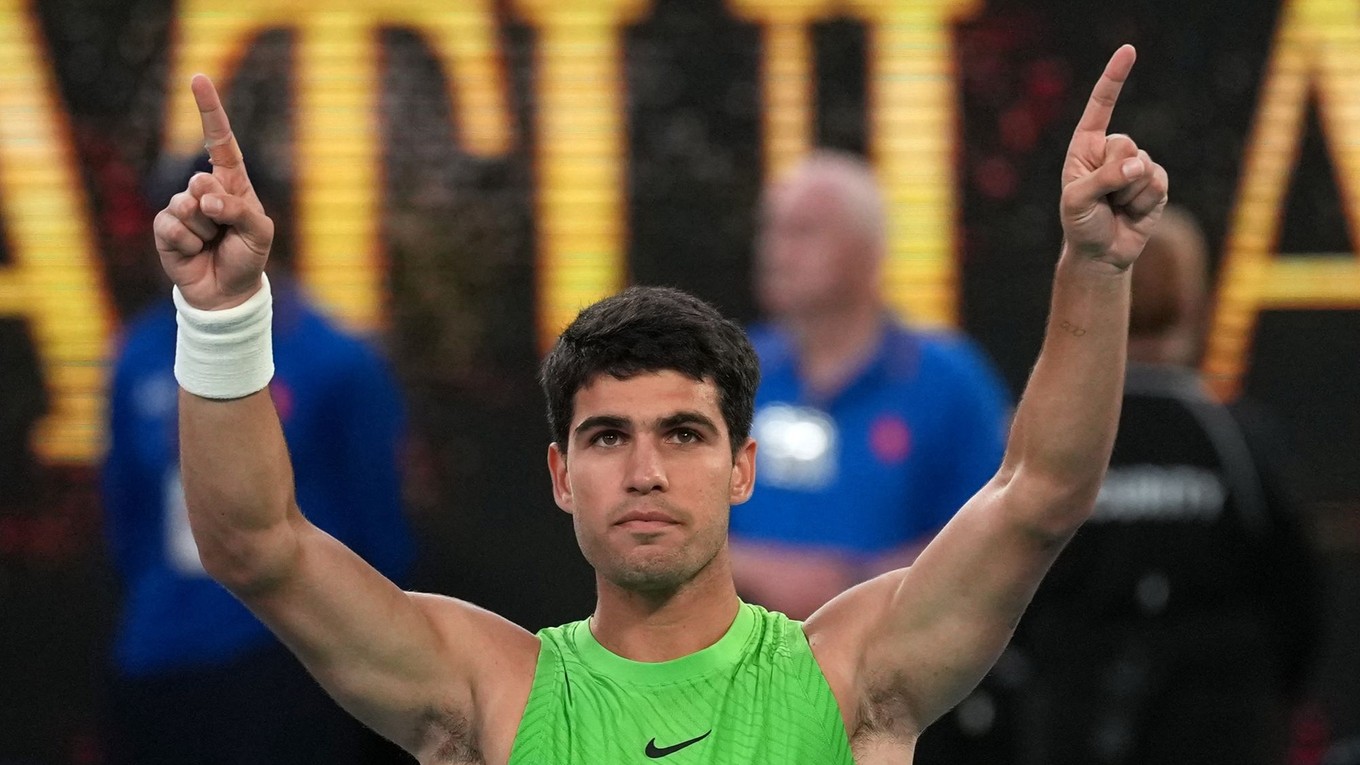 Carlos Alcaraz po postupe do prvého finále na AO.