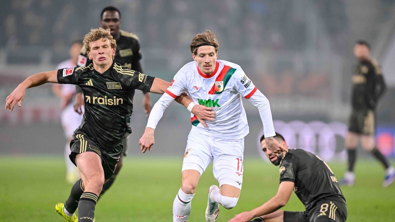 Momentka zo zápasu Augsburg - Union Berlín.