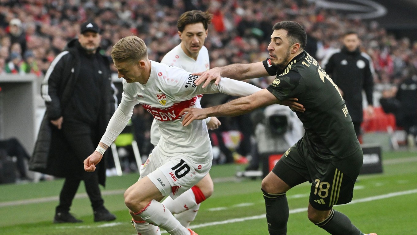 Fotka zo zápasu VfB Stuttgart - Union Berlín.