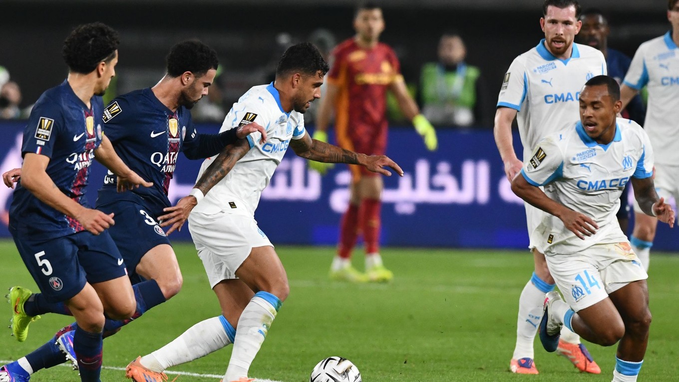 Momentka zo zápasu Paríž St. Germain - Marseille.