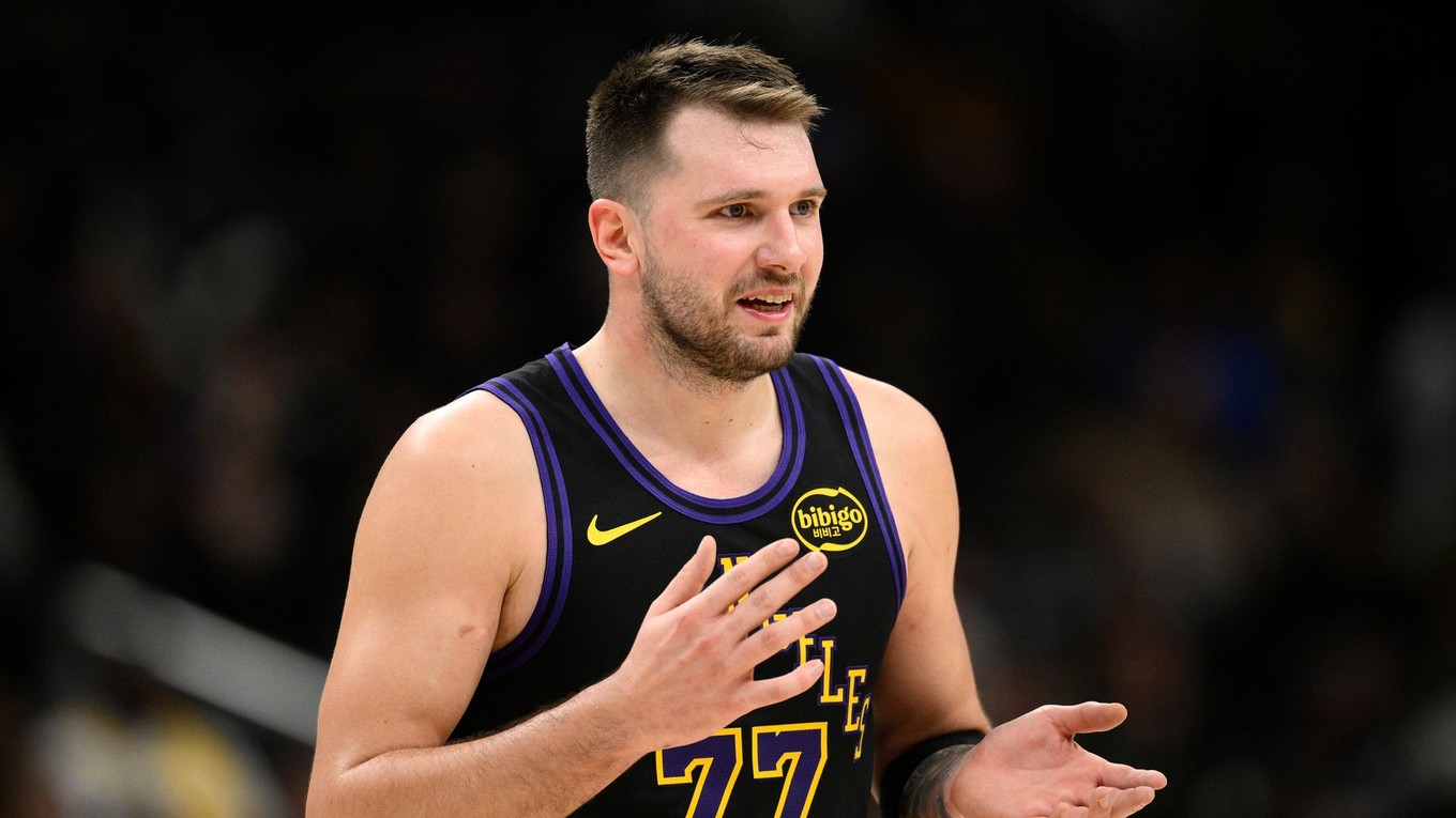 Luka Dončič v zápase s Washingtonom Wizards.