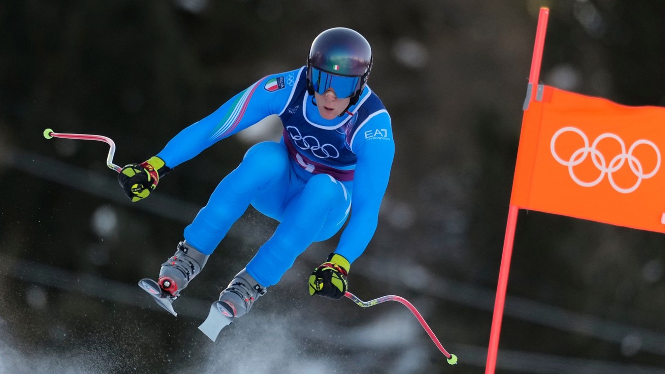 Giovanni Franzoni počas tímovej kombinácie na ZOH 2026.