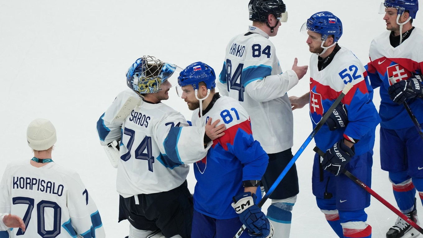 Erik Černák po zápase Slovensko - Fínsko na ZOH 2026.