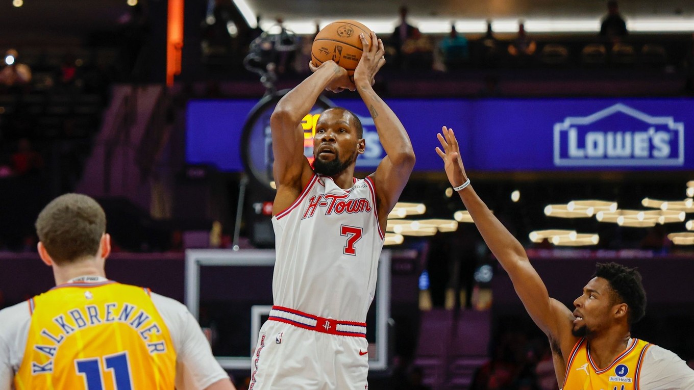 Kevin Durant (7) v drese Houston Rockets.