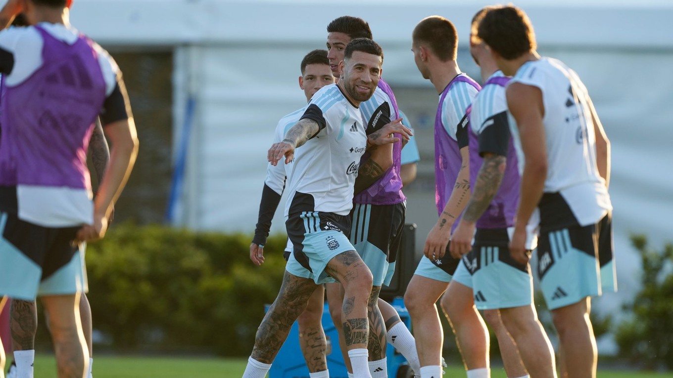 Argentína počas tréningu. 