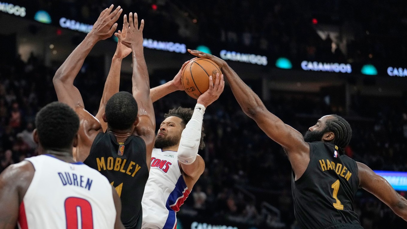 Momentka zo zápasu Cleveland - Detroit.