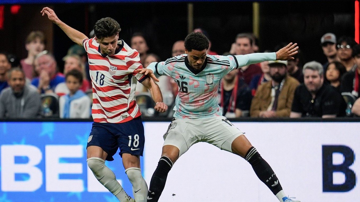 Momentka zo zápasu USA - Belgicko.