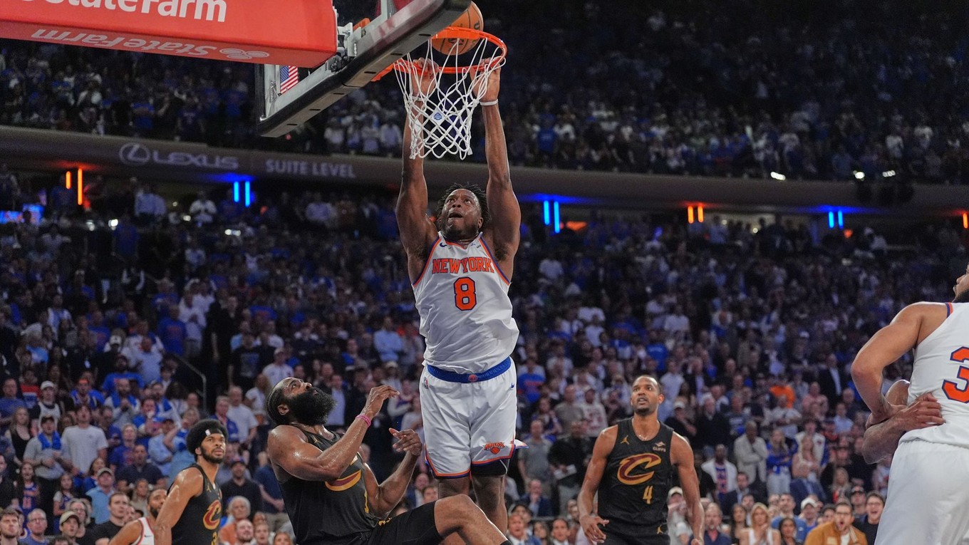 Momentka zo zápasu NY Knicks - Cleveland Cavaliers