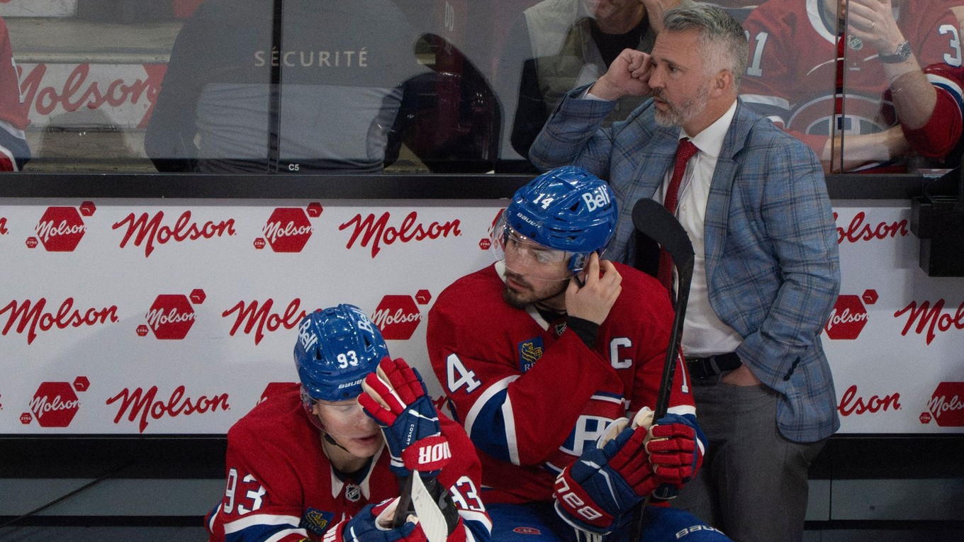 Ivan Demidov, Nick Suzuki a Martin St. Louis.