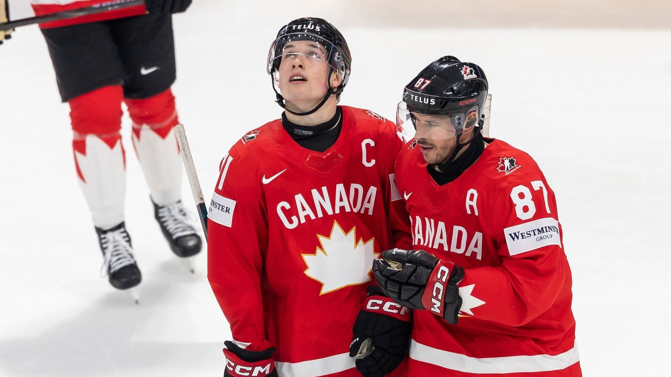 Macklin Celebrini a Sidney Crosby.