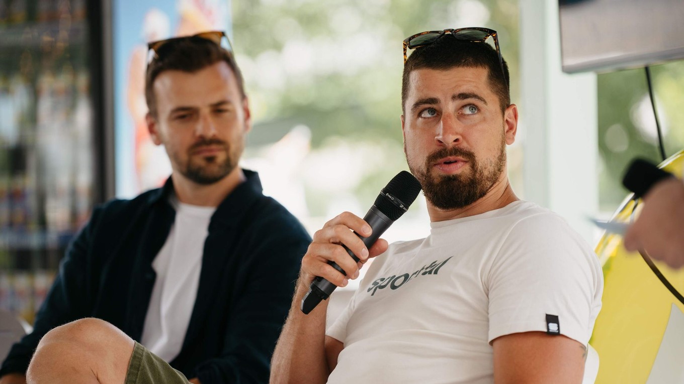 Peter Sagan na akcii Zlatý Bažant. 