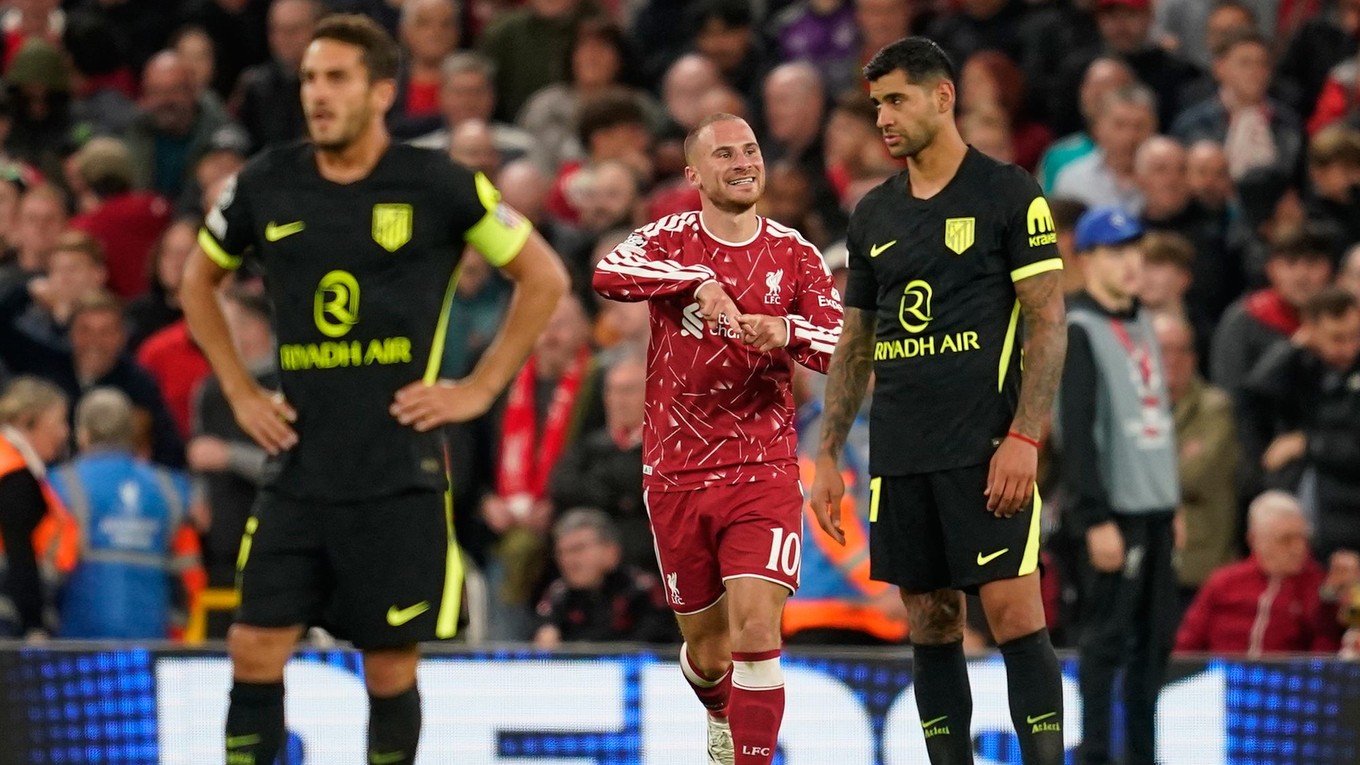 Fotka zo zápasu Liverpool - Atlético Madrid.