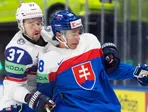 Markus Vikingstad a Martin Chromiak počas zápasu Slov