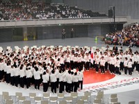 Japonský olympijský tím pred OH 2024 v Paríži.