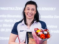 Športová gymnastka Barbora Mokošová, ktorá si prevzala ocenenie Gymnasta roka 2024.