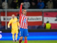 Antoine Griezmann sa teší po strelenom góle v drese Atlético Madrid.