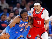 Momentka zo zápasu Oklahoma City Thunder - Los Angeles Clippers 