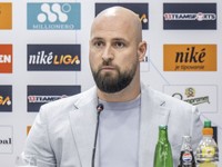 Generálny riaditeľ ŠK Slovan Bratislava Ivan Kmotrík ml. počas tlačovej konferencie klubu ŠK Slovan Bratislava.