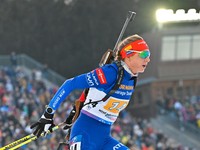 Slovenská biatlonistka Anastasia Kuzminová počas štafety.