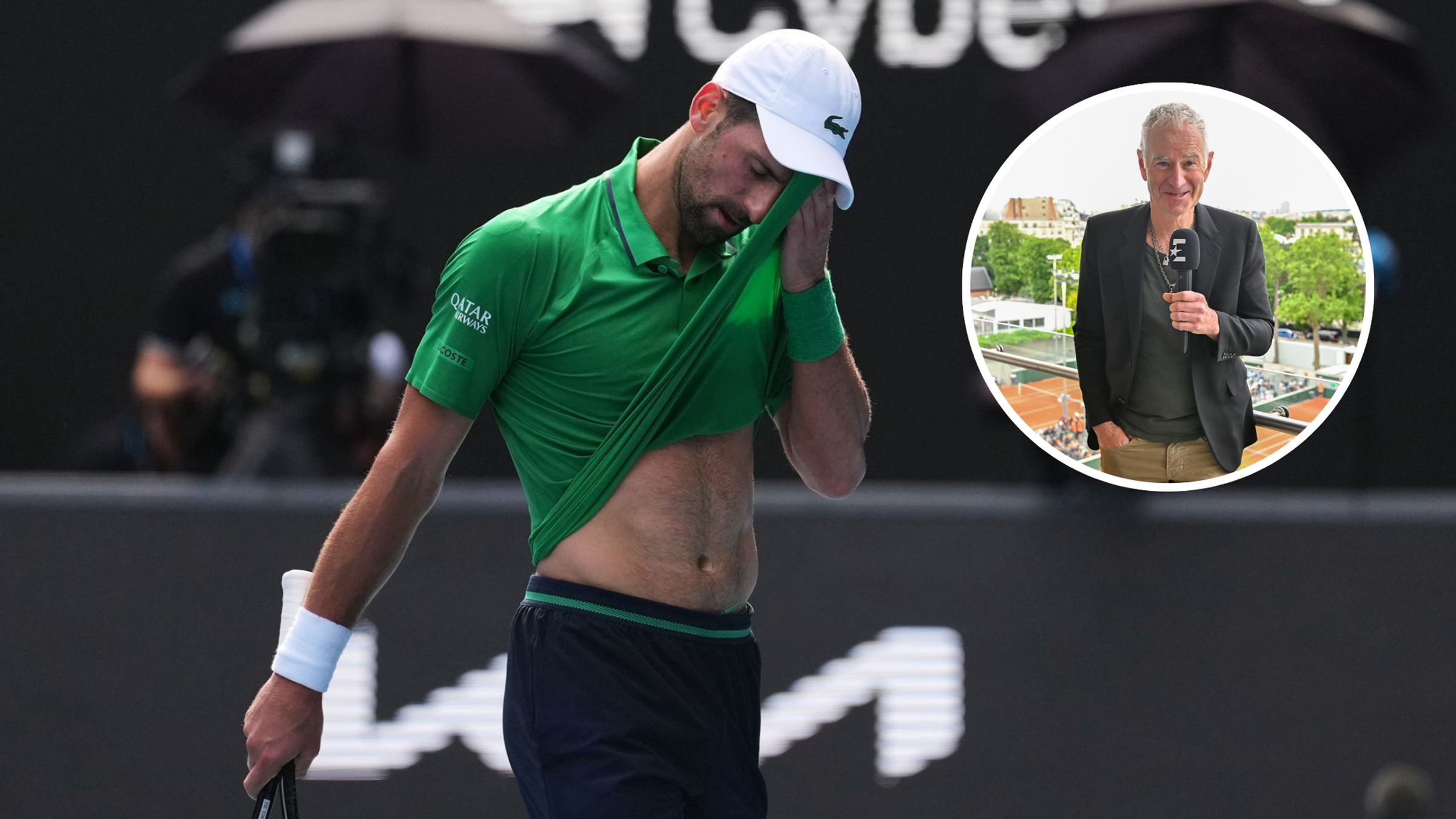 Novak Djokovič a John McEnroe. 