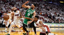 Caleb Martin, Kyle Lowry (Miami Heat) a Derrick White (Boston Celtics).