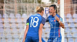 Radosť kapitánky Dominiky Škorvánkovej a Patrície Hmírovej. 