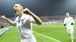 Na snímke slovenský futbalista Róbert Boženík.