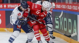 Momentka zo zápasu Rapperswil - Vítkovice