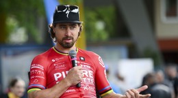 Slovenský cyklista Peter Sagan z tímu Pierre Baguette.