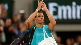 Španielsky tenista Rafael Nadal po prehre s Alexandrom Zverevom na Roland Garros 2024.