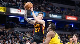 Český basketbalista Vít Krejčí vo farbách tímu Atlanta Hawks.