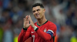 Cristiano Ronaldo v zápase Portugalsko - Slovinsko v osemfinále EURO 2024.