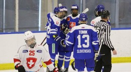 Momentka zo zápasu Slovensko - Švajčiarsko na Hlinka Gretzky Cupe 2024.