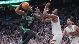 Jaylen Brown (7) v zápase proti Clevelandu Cavaliers.