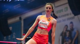 Jaroslava Mahučichová počas Banskobystrickej latky 2025.