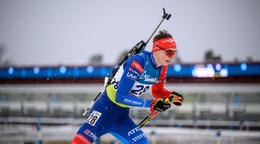 Jakub Borguľa na MS juniorov a kadetov v biatlone 2025.