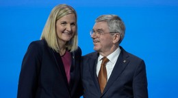 Kirsty Coventryová a Thomas Bach. 