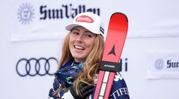Americká lyžiarka Mikaela Shiffrinová. 