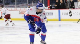 Michal Svrček v zápase Slovensko - Lotyšsko na MS 18.