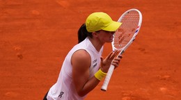 Iga Swiateková na turnaji WTA Madrid 2025.