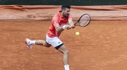 Srbský tenista Novak Djokovič na turnaji ATP v Ženeve.