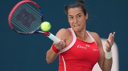 Caroline Garciová na turnaji WTA Miami 2025.