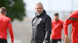 Tréner Michal Ščasný počas tréningu FC Spartak Trnava.